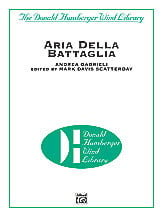 Aria Della Battaglia Concert Band sheet music cover Thumbnail
